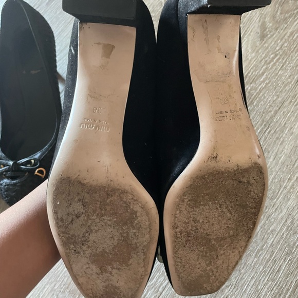 Miu Miu Black Heels with Crystal Accents - Picture 2 of 2